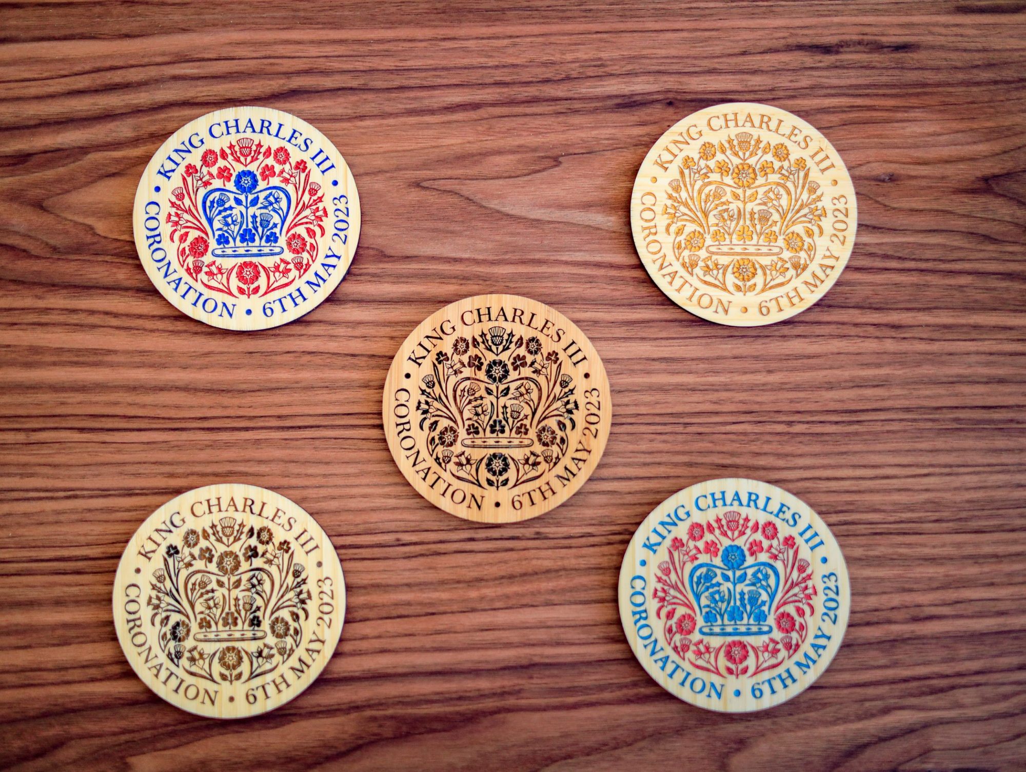 Kyloe Creations - Charles III Coronation Engraved Coasters