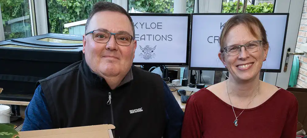 The founders of Kyloe Creations in their studio