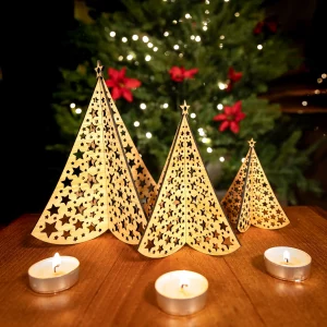 Bamboo Star Christmas Tree Decorations - Eco-friendly gifts and ornaments - Kyloe Creations