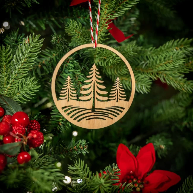 Bamboo Winter Trees Christmas Tree Decorations - Eco-friendly gifts and ornaments - Kyloe Creations